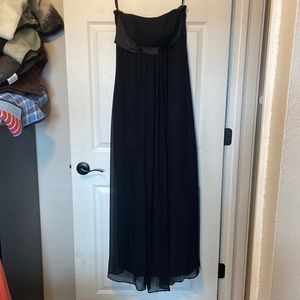 Long strapless black dress